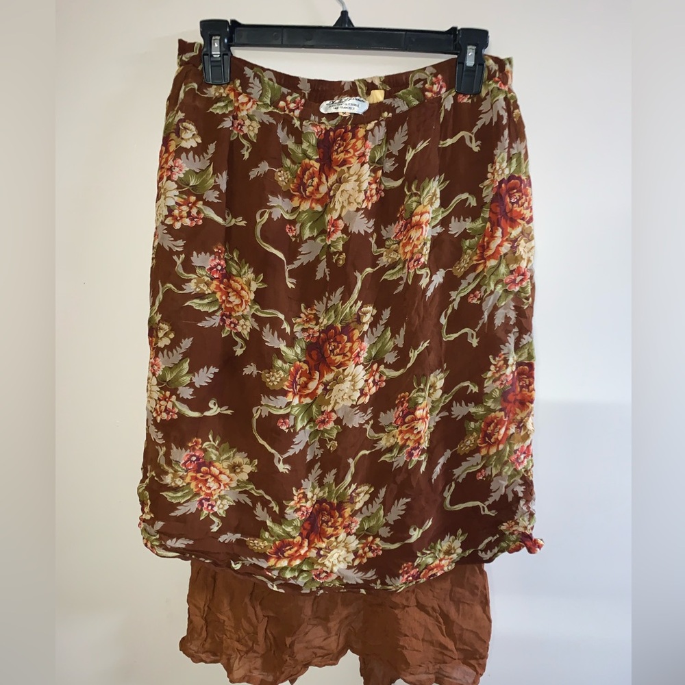 Floral Brown Skirt